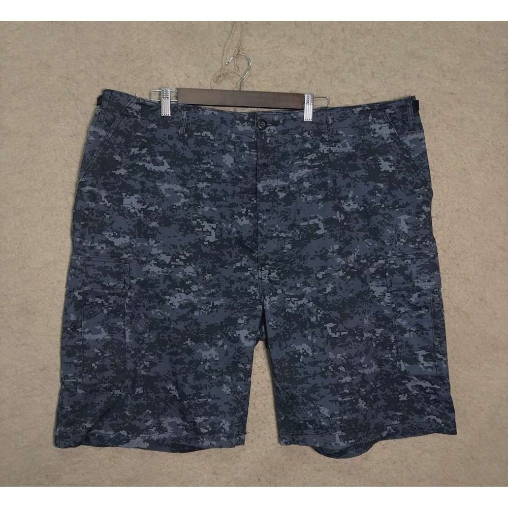 Rothco BDU Digital Camo Cargo Shorts Mens 2XL XXL‎ Reg Blue Tactical 10" Inseam